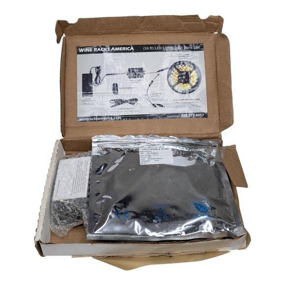 Flexible LED Strip Lighting Kit 16 ft Self Adhesive White 24W Wine Racks America - Picture 3 of 10